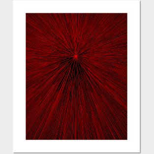 A colorful hyperdrive explosion - solid redversion Posters and Art